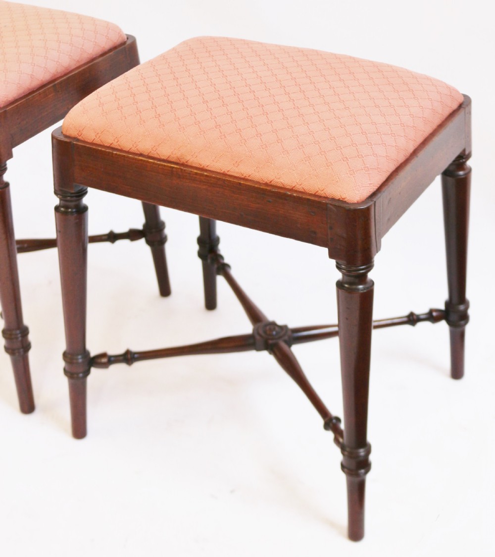 George 111 Fine Pair of 'Hepplewhite' Mahogany Stools View IX