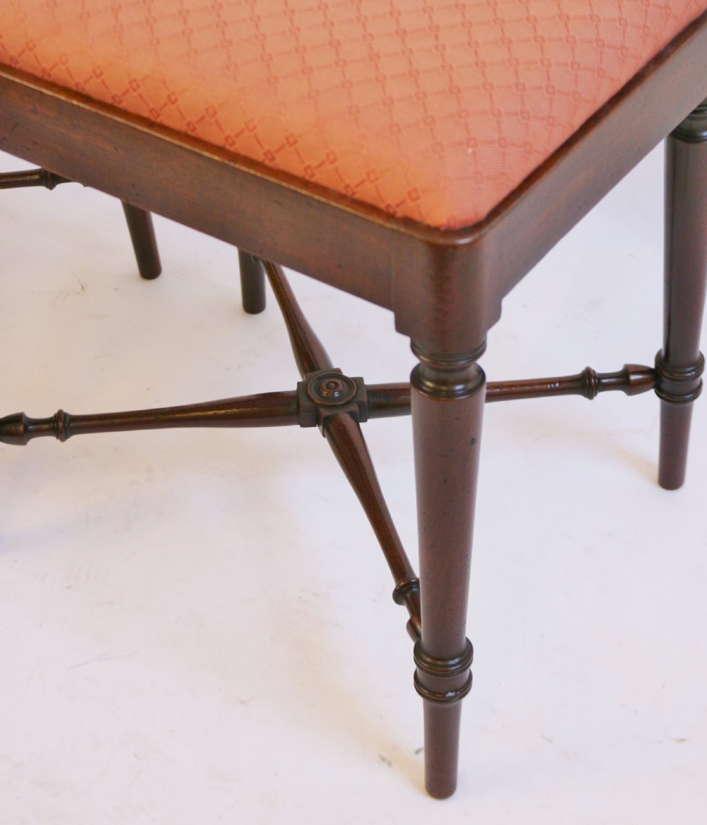 George 111 Fine Pair of 'Hepplewhite' Mahogany Stools View X