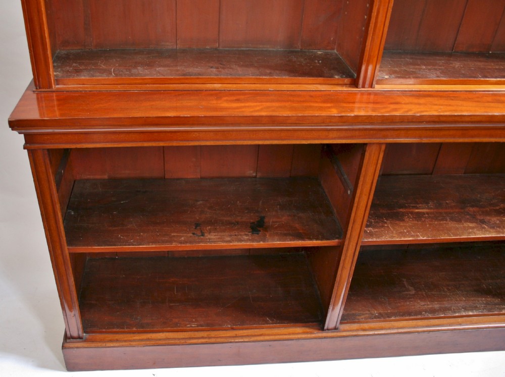 Victorian Mahogany 2 Tier Open Bookcase View III