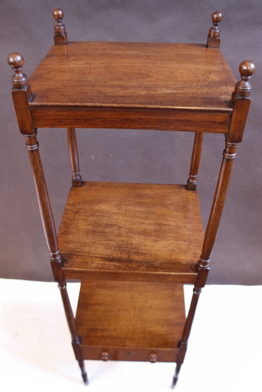 George 111 Mahogany 3 Tier Whatnot View V