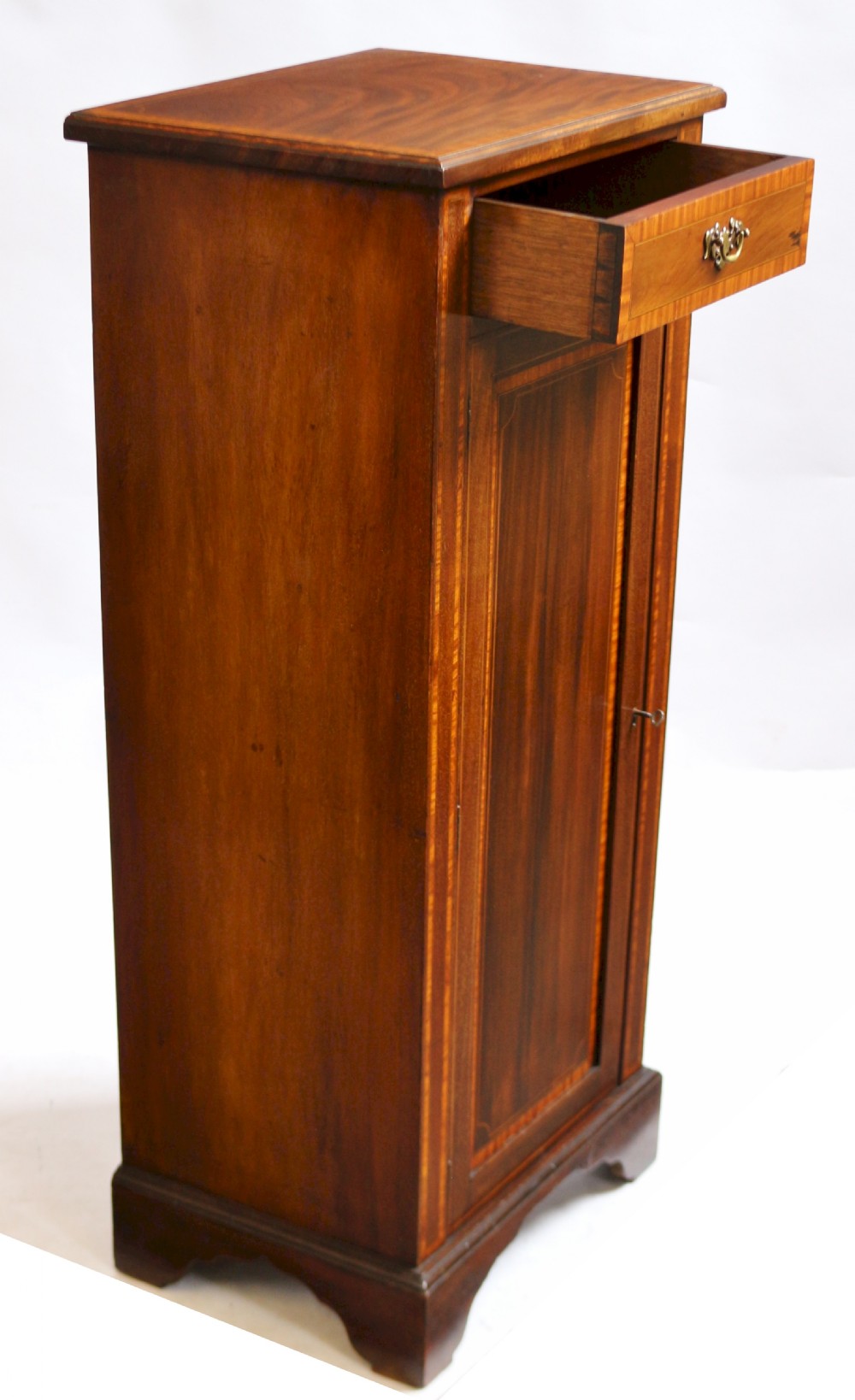 Edwardian Satinwood Banded Mahogany 1 Door Cupboard View III