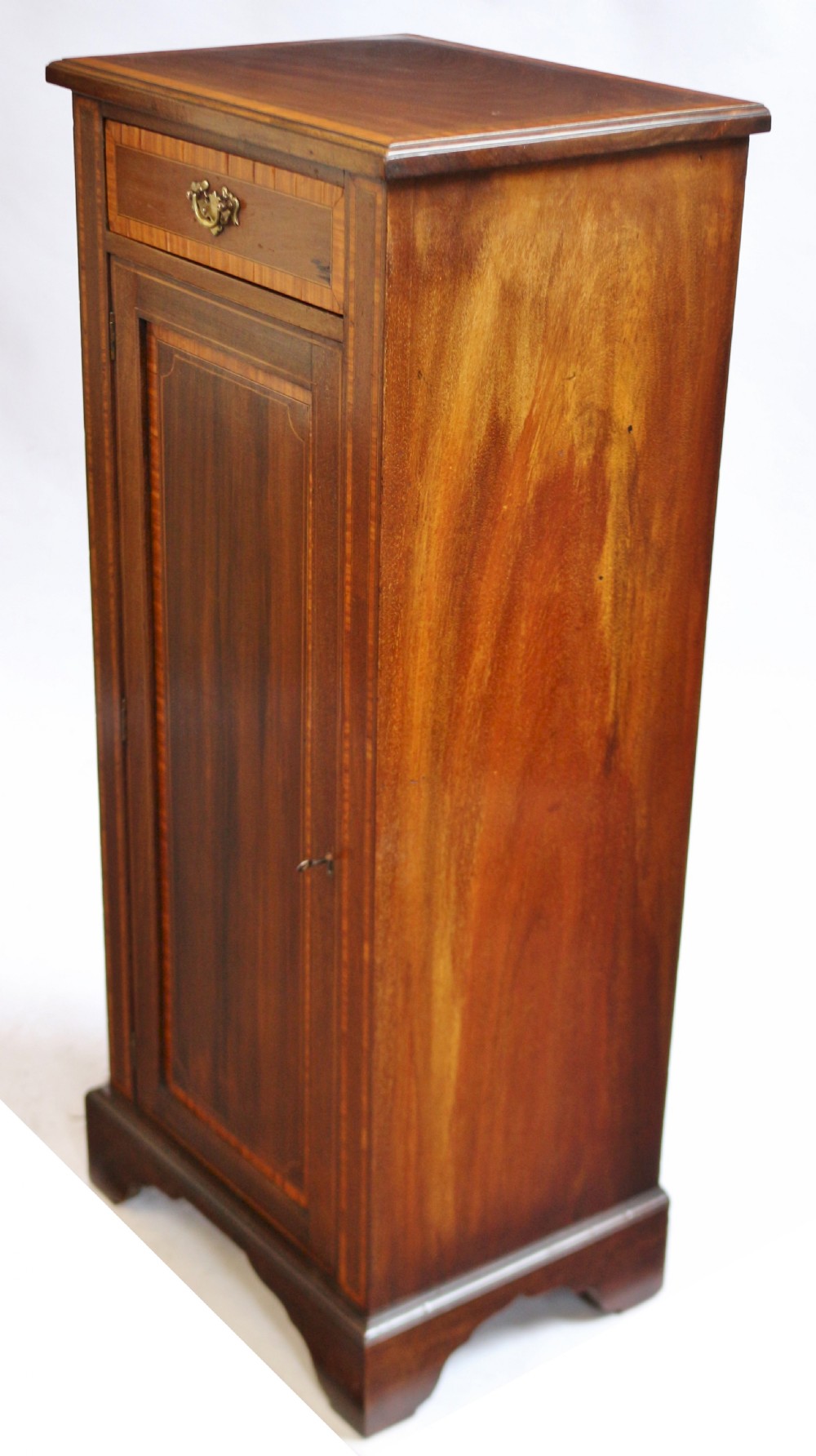 Edwardian Satinwood Banded Mahogany 1 Door Cupboard View V