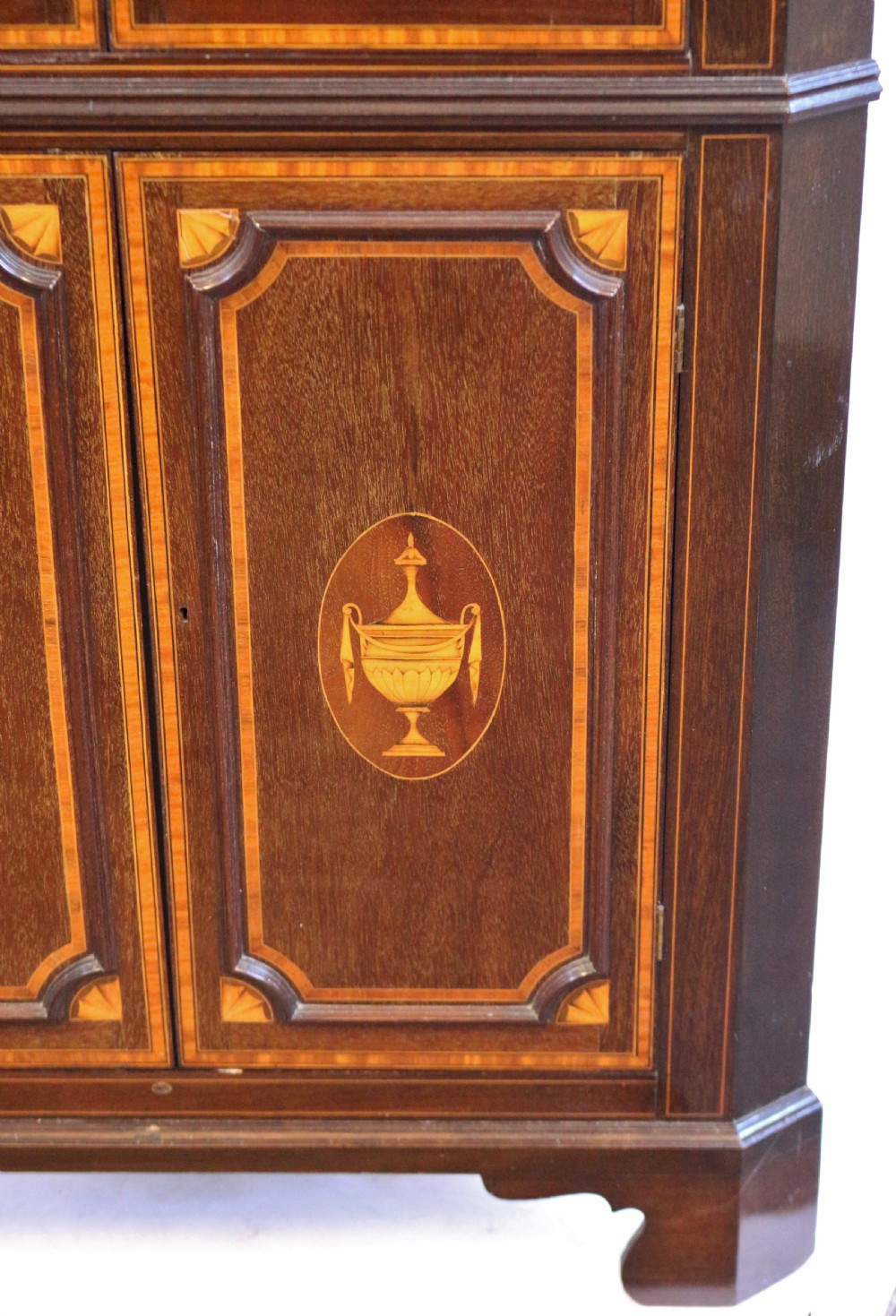 Late 19C Inlaid Mahogany Freestanding Corner Cabinet View VII
