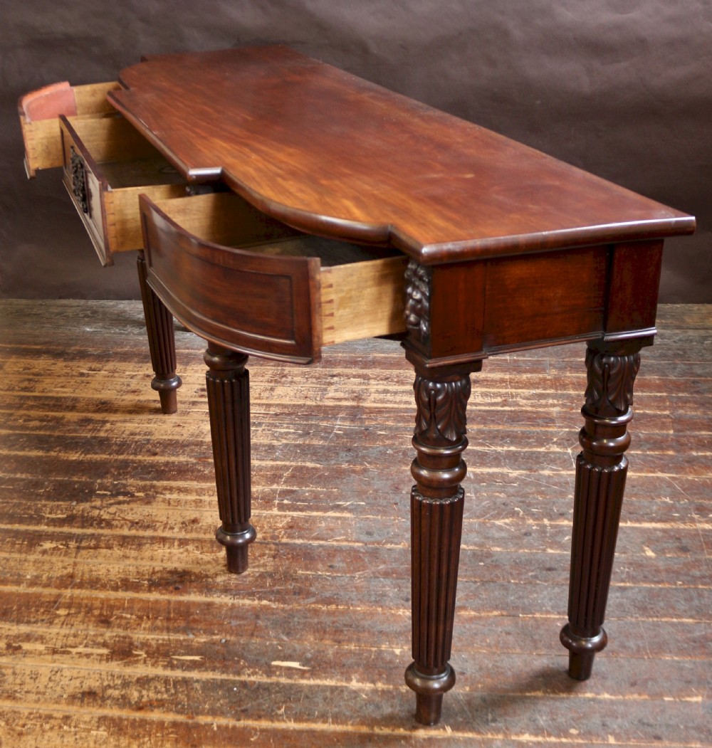 George 1V Mahogany Breakfront Bow End 3 Drawer Serving Table View IV