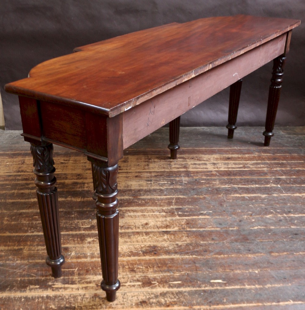 George 1V Mahogany Breakfront Bow End 3 Drawer Serving Table View VII