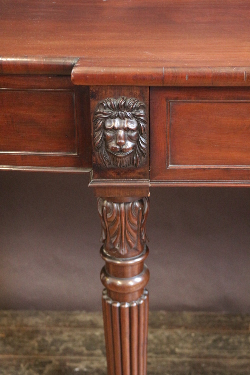 George 1V Mahogany Breakfront Bow End 3 Drawer Serving Table View IX