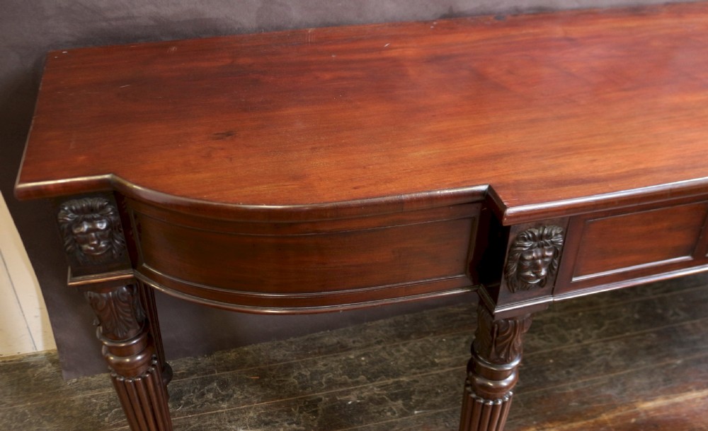 George 1V Mahogany Breakfront Bow End 3 Drawer Serving Table View XII