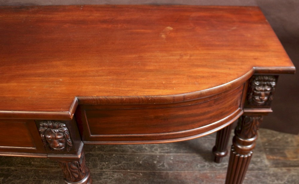 George 1V Mahogany Breakfront Bow End 3 Drawer Serving Table View XIV