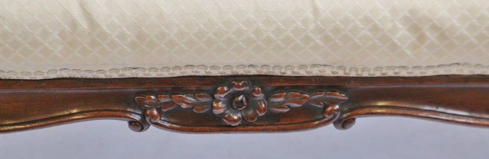 Victorian Mahogany Stool on Carved Cabriole Legs View IV