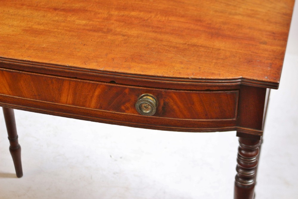 George 1V Mahogany 1 Drawer Bowfront Side Table View VI