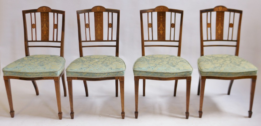 Edwardian Inlaid Rosewood 7 Piece Parlour Suite View V