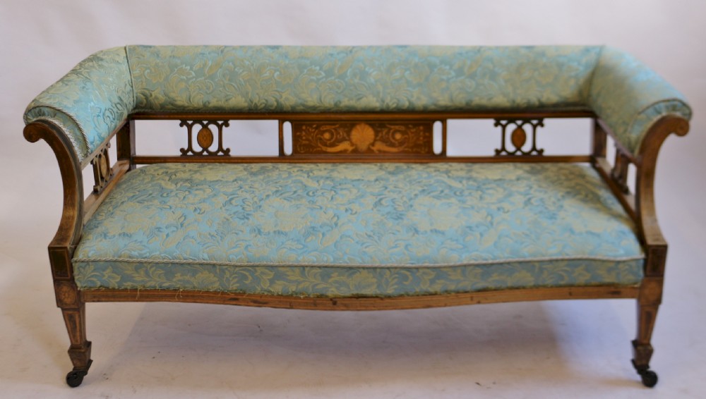 Edwardian Inlaid Rosewood 7 Piece Parlour Suite View VII