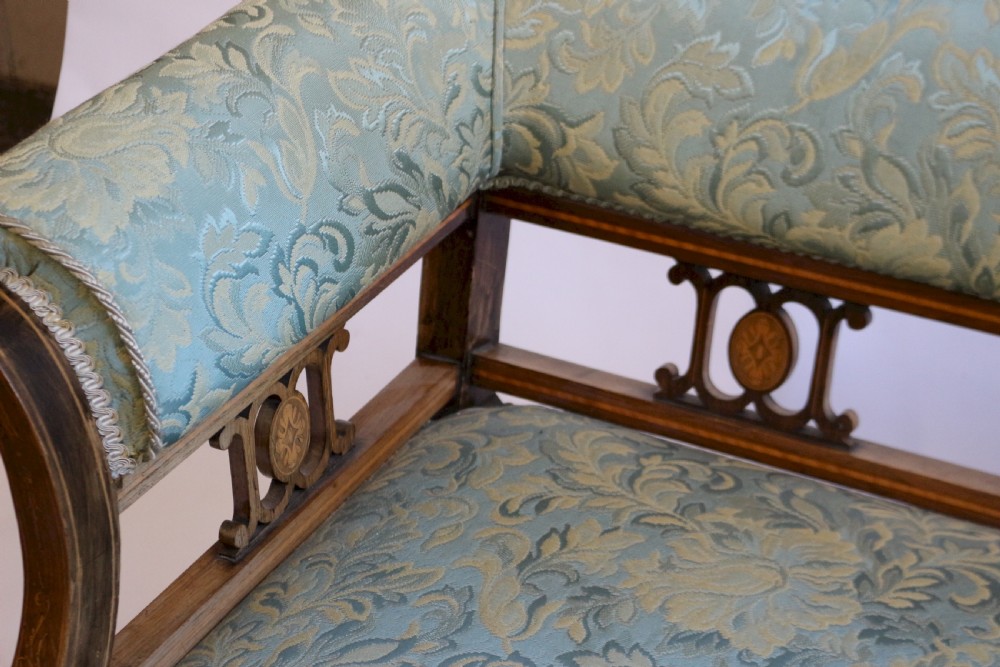 Edwardian Inlaid Rosewood 7 Piece Parlour Suite View XX