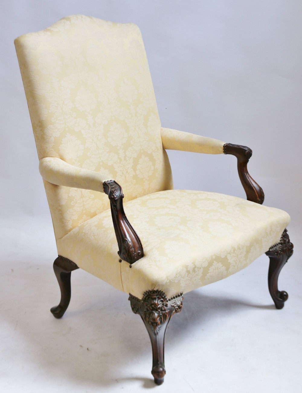 Early 20C Mahogany 'George 111' Style Open Armchair View III