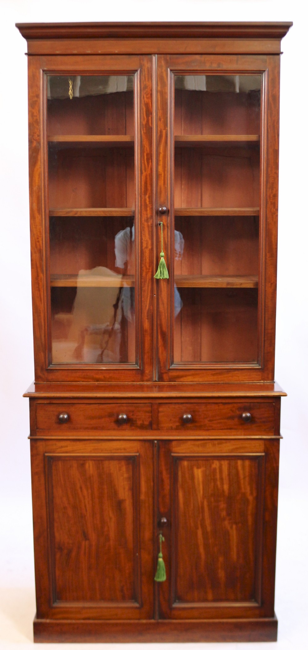 Fine Quality Victorian Mahogany Cupboard Base Bookcase by Heal & Son London