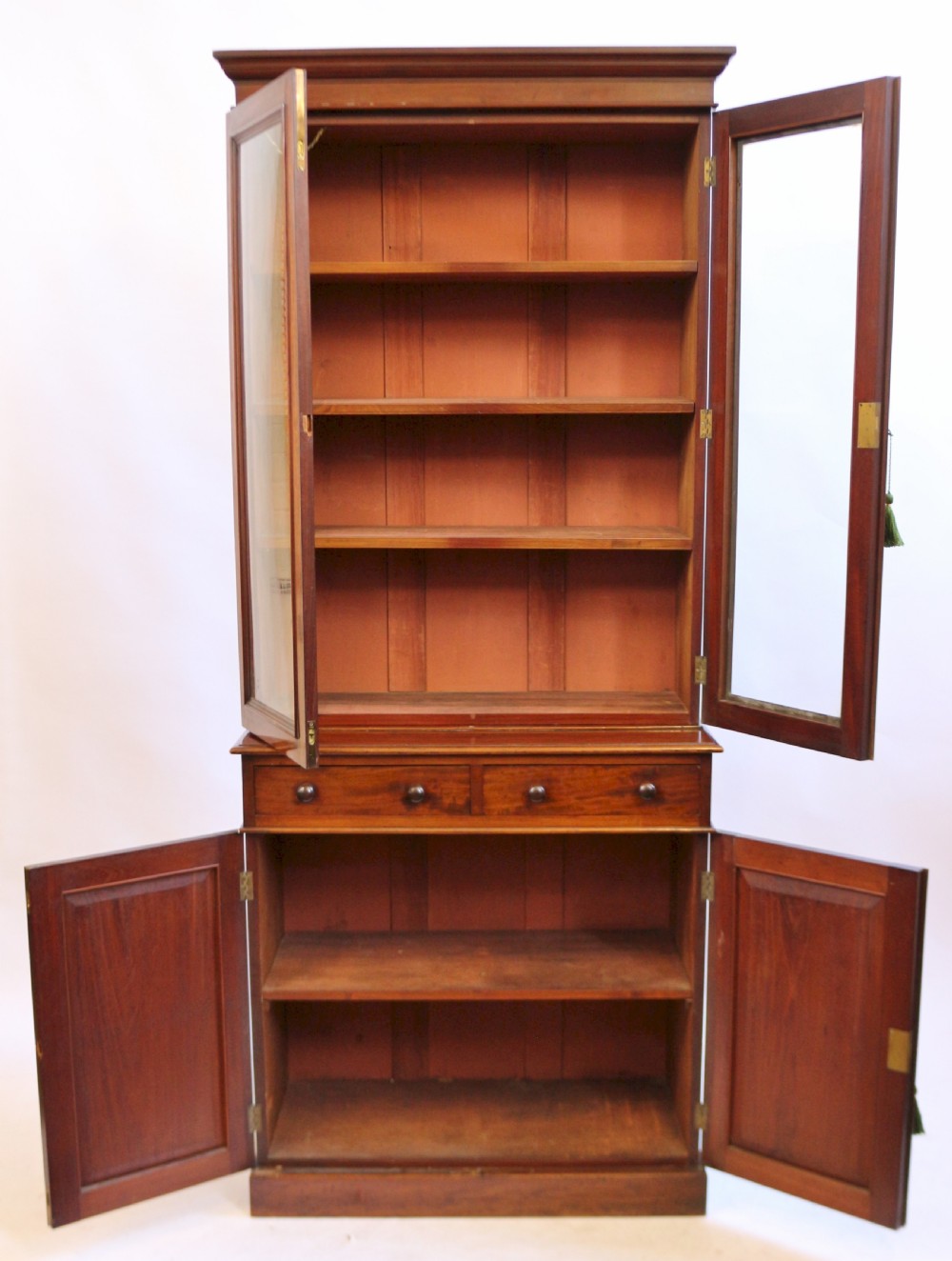 Fine Quality Victorian Mahogany Cupboard Base Bookcase by Heal & Son London View II