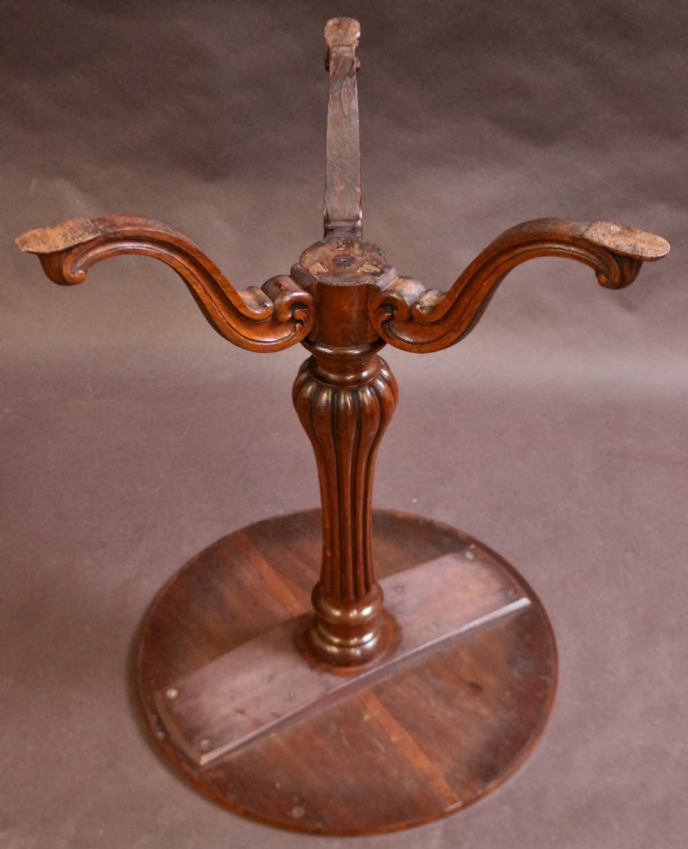 Victorian Satinwood and Rosewood Marquetry Inlaid Pedestal Tripod Table View VII
