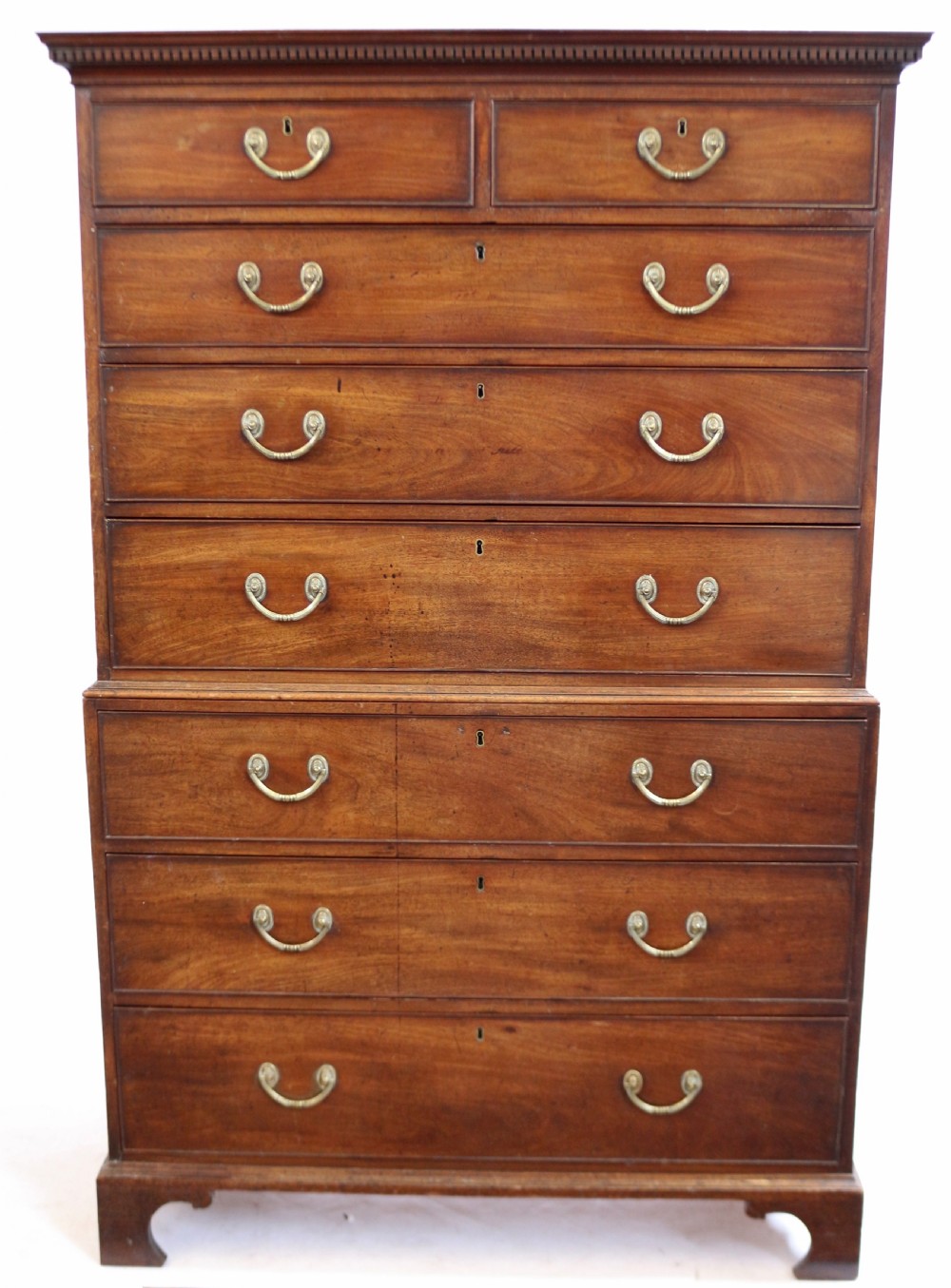 George 111 Mahogany Chest on Chest Tallboy