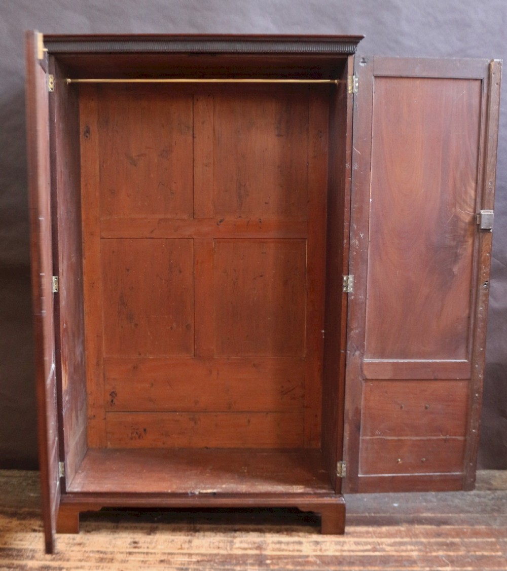 George 111 Figured Mahogany 2 Door Wardrobe View II