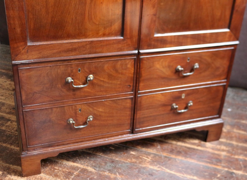 George 111 Figured Mahogany 2 Door Wardrobe View IX