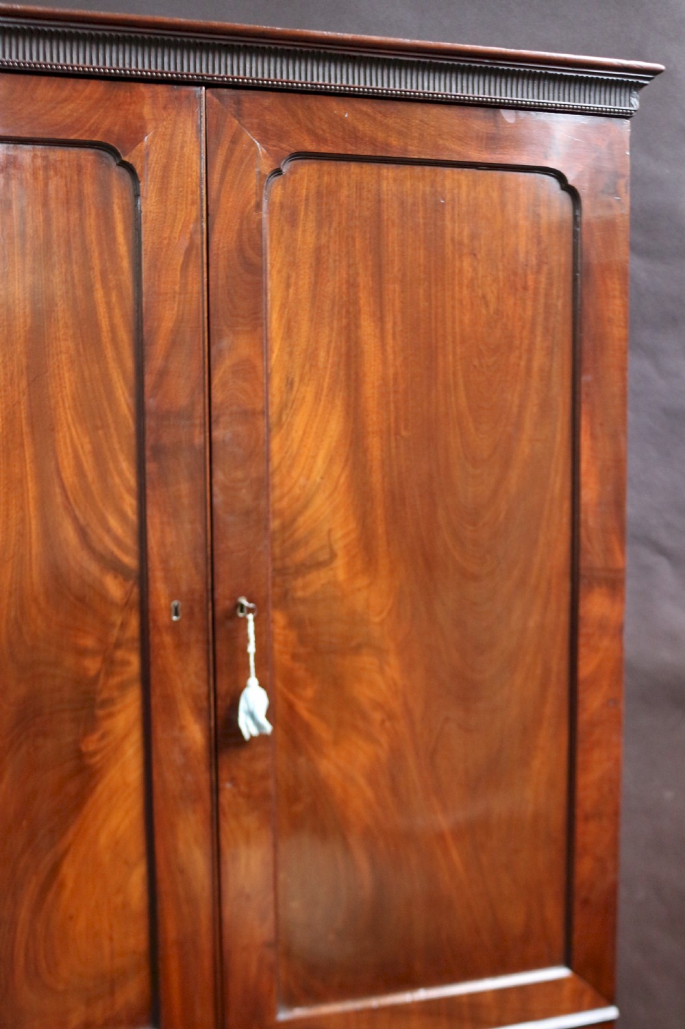 George 111 Figured Mahogany 2 Door Wardrobe View X