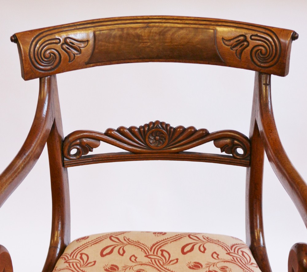 George 1V Mahogany Pair of Armchairs View V