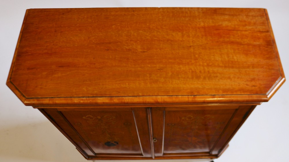 Edwardian Inlaid Satinwood Small 2 Door Cupboard View IV
