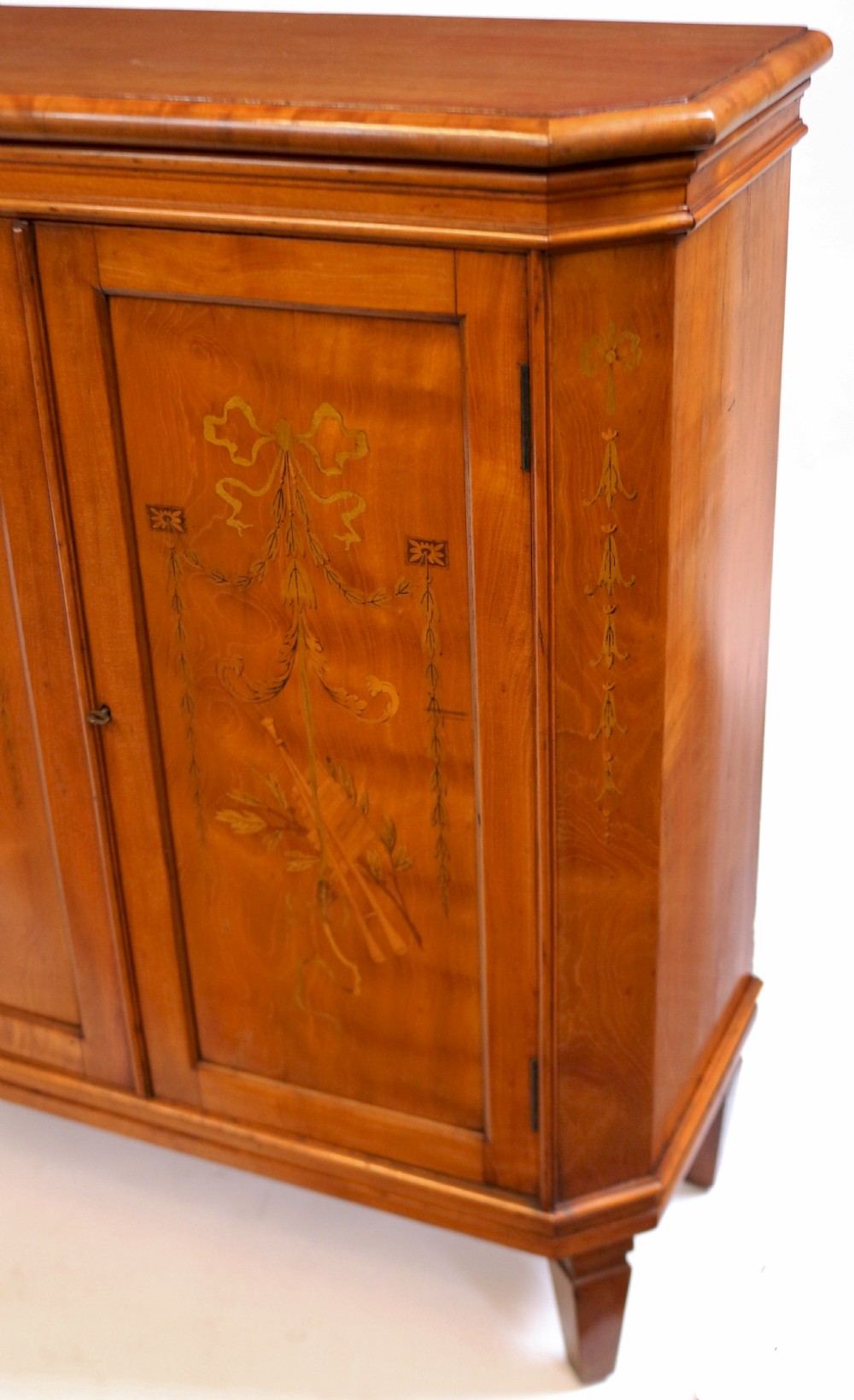 Edwardian Inlaid Satinwood Small 2 Door Cupboard View VIII