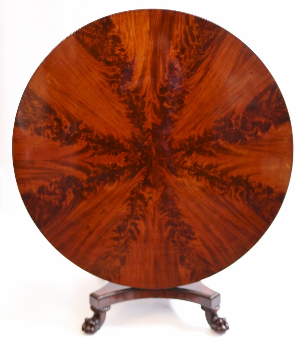 George 1V Flared Mahogany Round Segmented Top Pedestal Centre Table View II