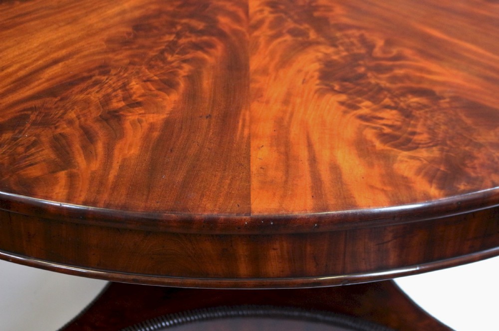 George 1V Flared Mahogany Round Segmented Top Pedestal Centre Table View VII