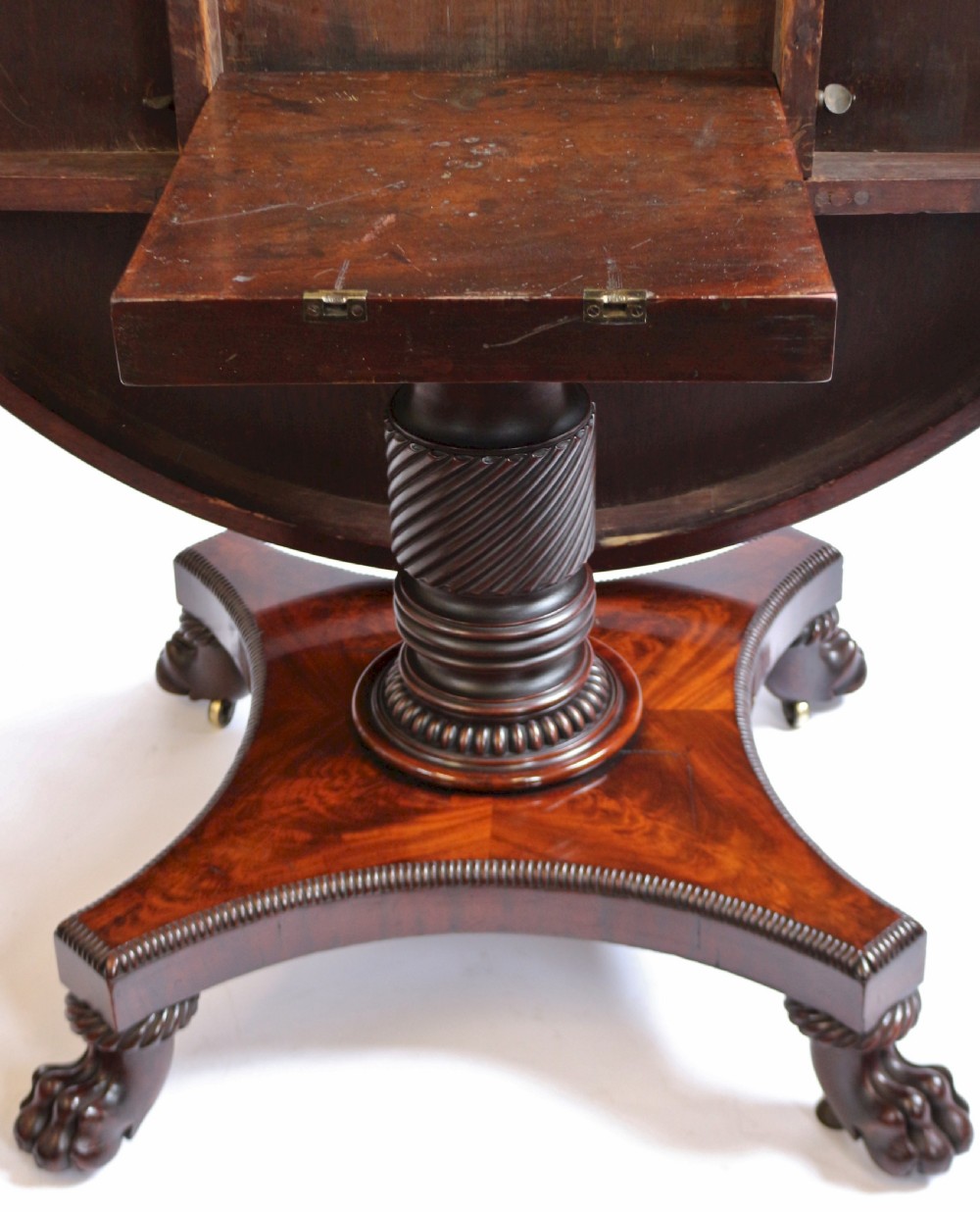 George 1V Flared Mahogany Round Segmented Top Pedestal Centre Table View VIII