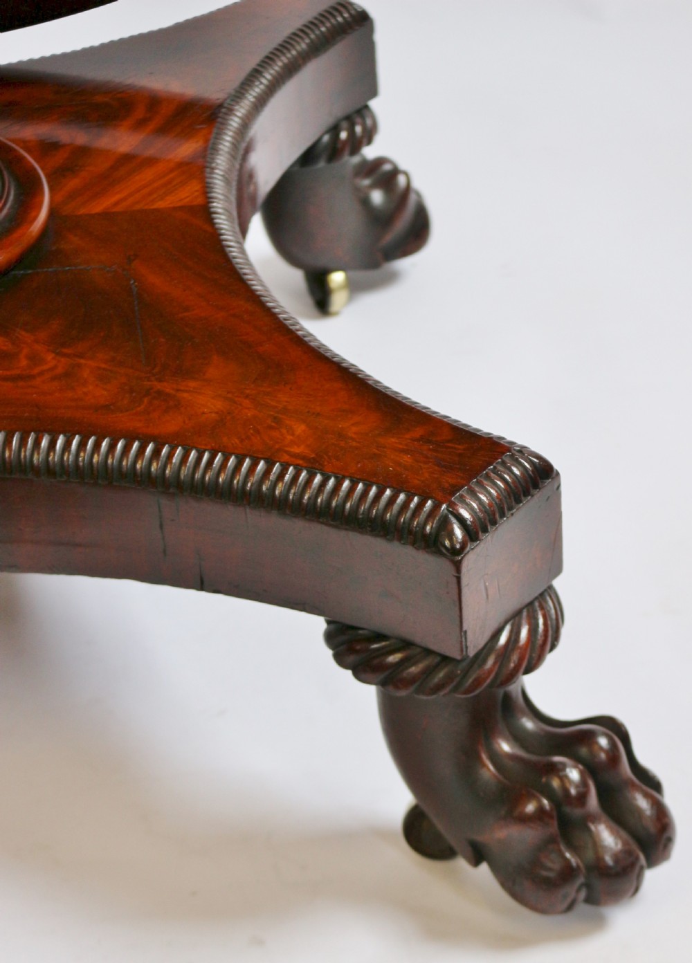George 1V Flared Mahogany Round Segmented Top Pedestal Centre Table View X