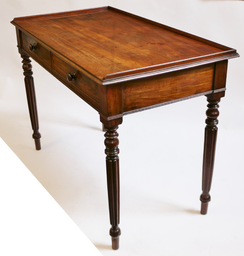 William 1V Mahogany 2 Drawer Side Table in the manner of Gillows View III