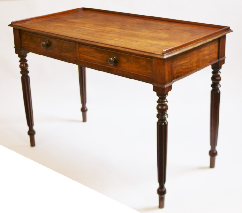William 1V Mahogany 2 Drawer Side Table in the manner of Gillows View IV