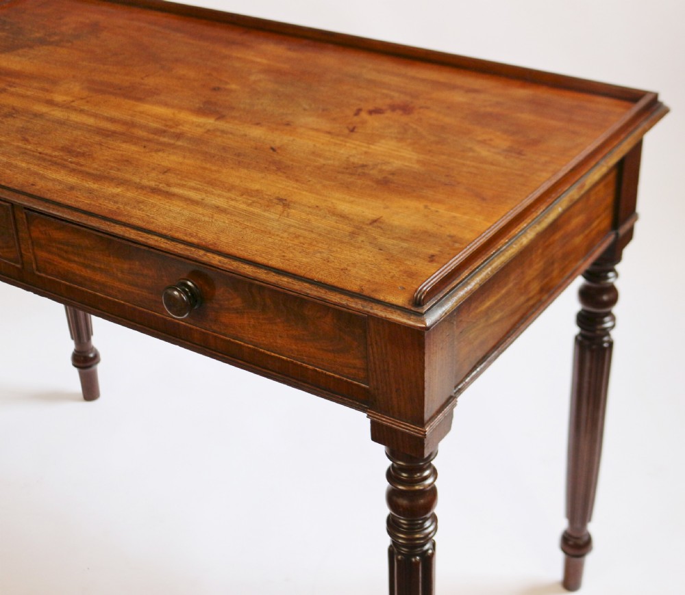 William 1V Mahogany 2 Drawer Side Table in the manner of Gillows View VIII