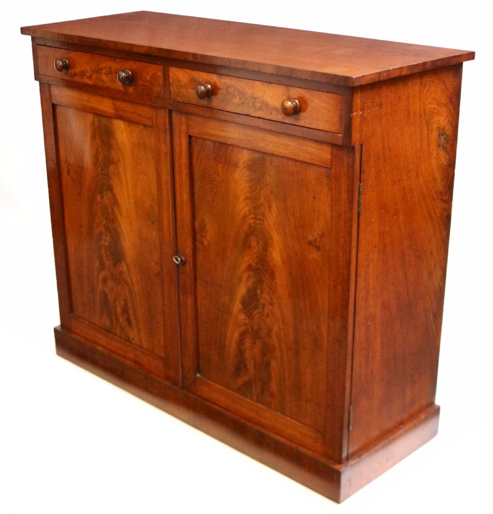 Victorian Flared Mahogany 2 Door Side Cupboard View IV