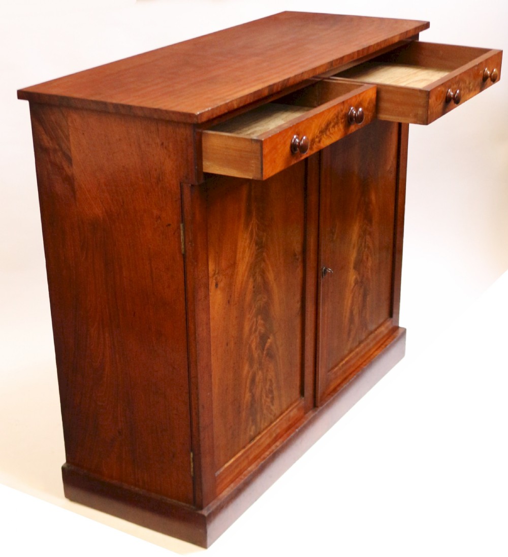 Victorian Flared Mahogany 2 Door Side Cupboard View V