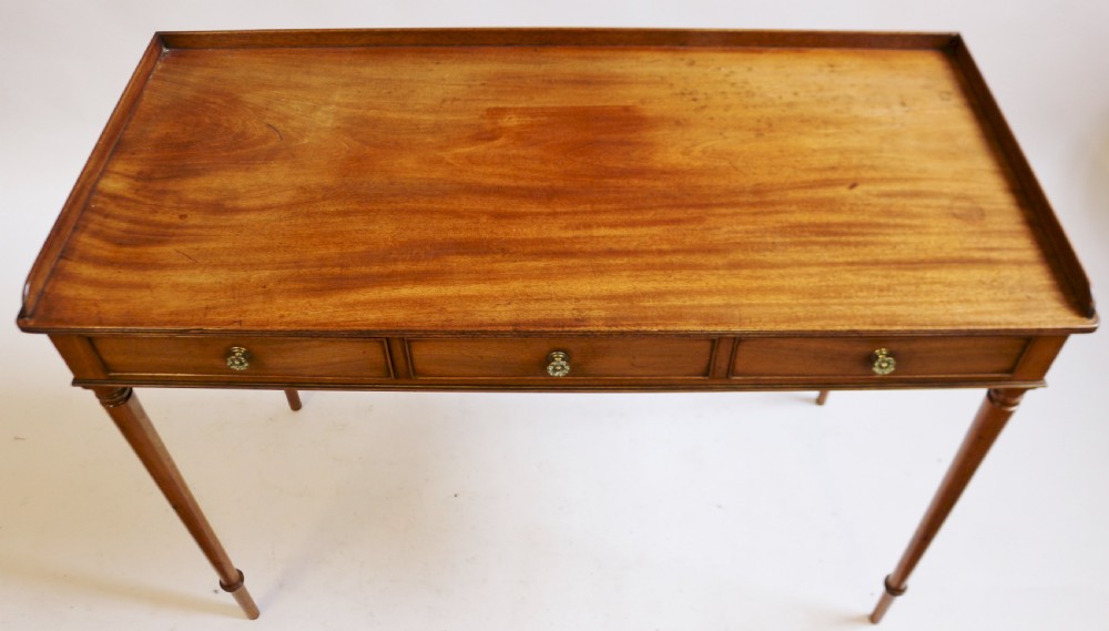 George 1V Light Mahogany 3 Drawer Side Table View IV