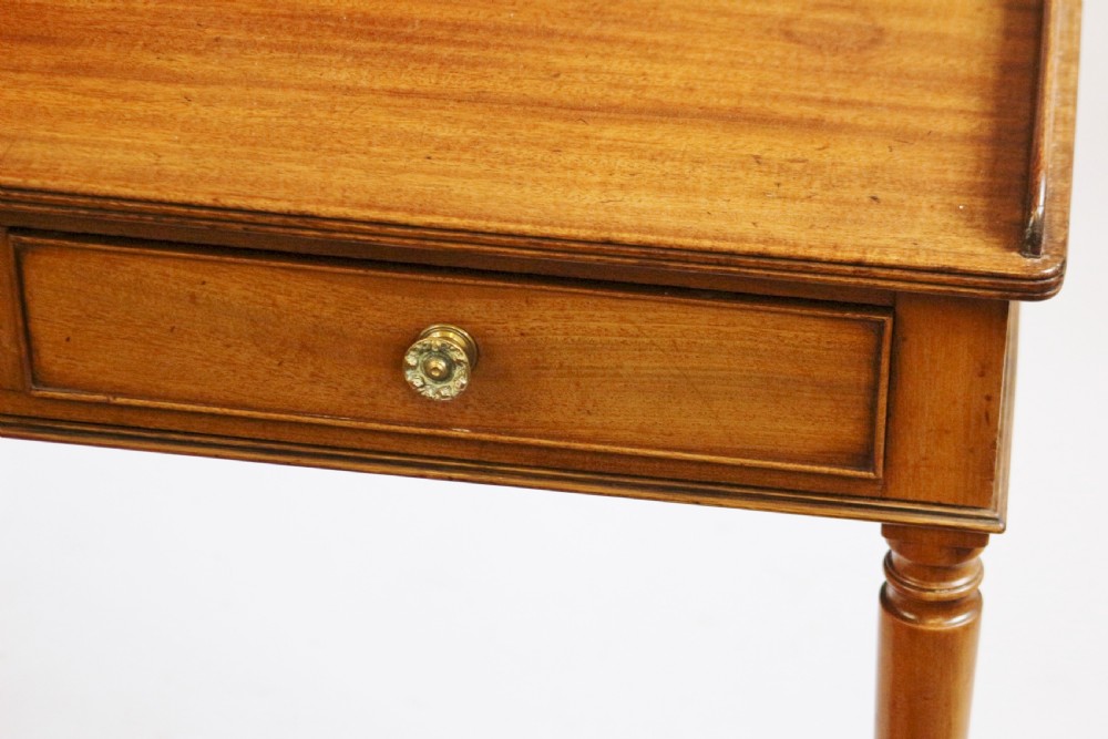 George 1V Light Mahogany 3 Drawer Side Table View VII