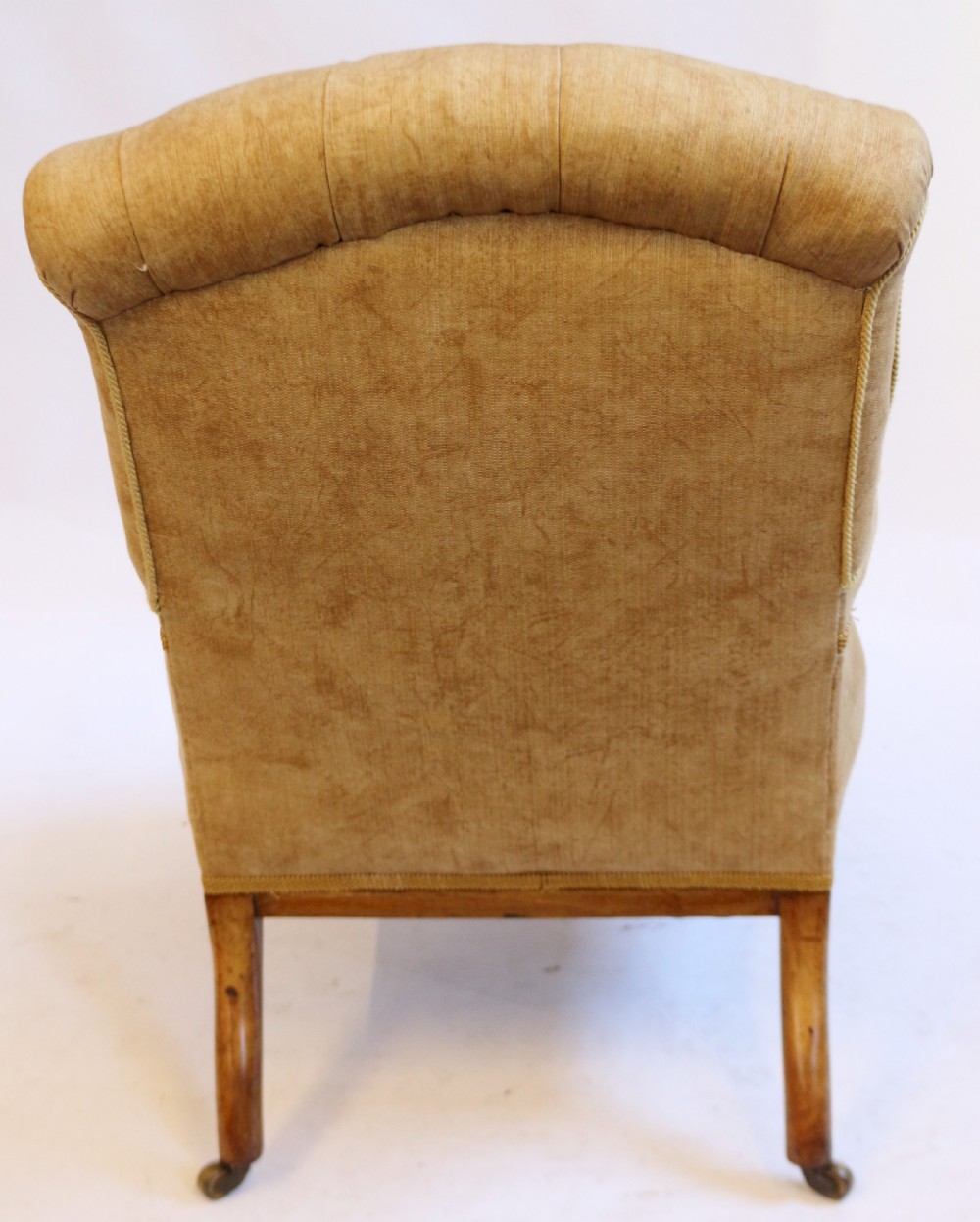 Victorian Inlaid Walnut Open Arm Chair View V