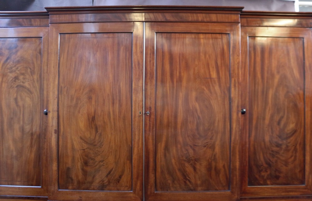 George 111 Mahogany 4 Door Breakfront Wardrobe View III