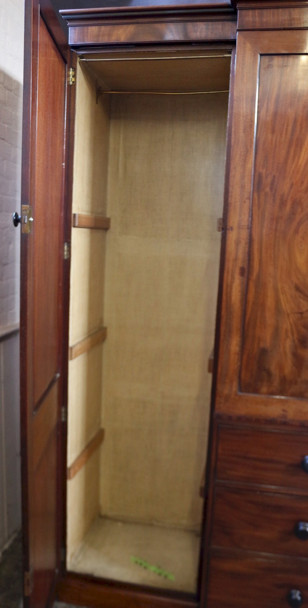 George 111 Mahogany 4 Door Breakfront Wardrobe View VIII