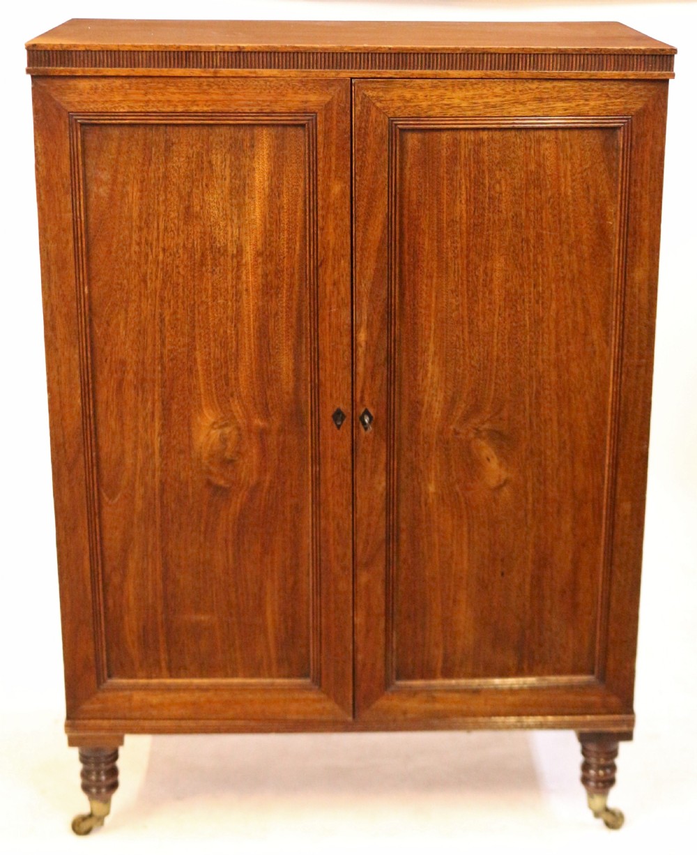 Regency Mahogany 2 Door Specimen Cabinet with 24 Drawers
