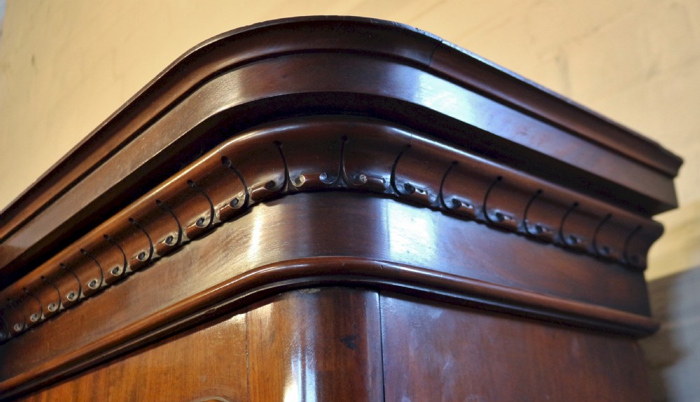 Victorian Mahogany 3 Door Round Cornered Breakfront Bookcase View VII