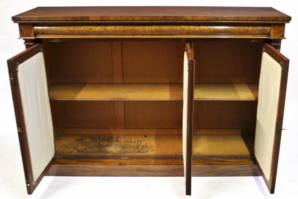 William 1V Mahogany 3 Door Side Cabinet View II