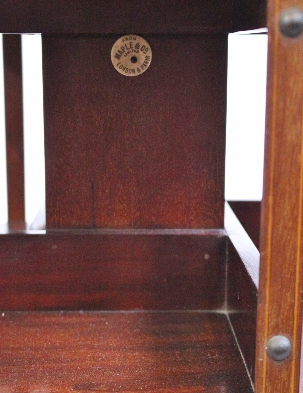 Edwardian Inlaid Mahogany Revolving Bookcase by Maples View IX