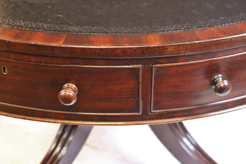 George 111 Pedestal Mahogany Drum Table  View VI