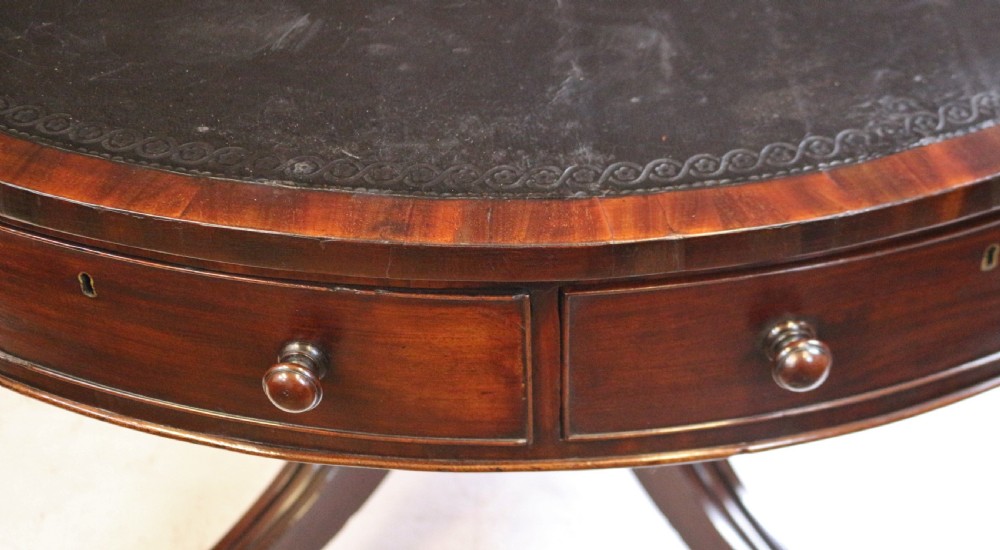 George 111 Pedestal Mahogany Drum Table  View VII