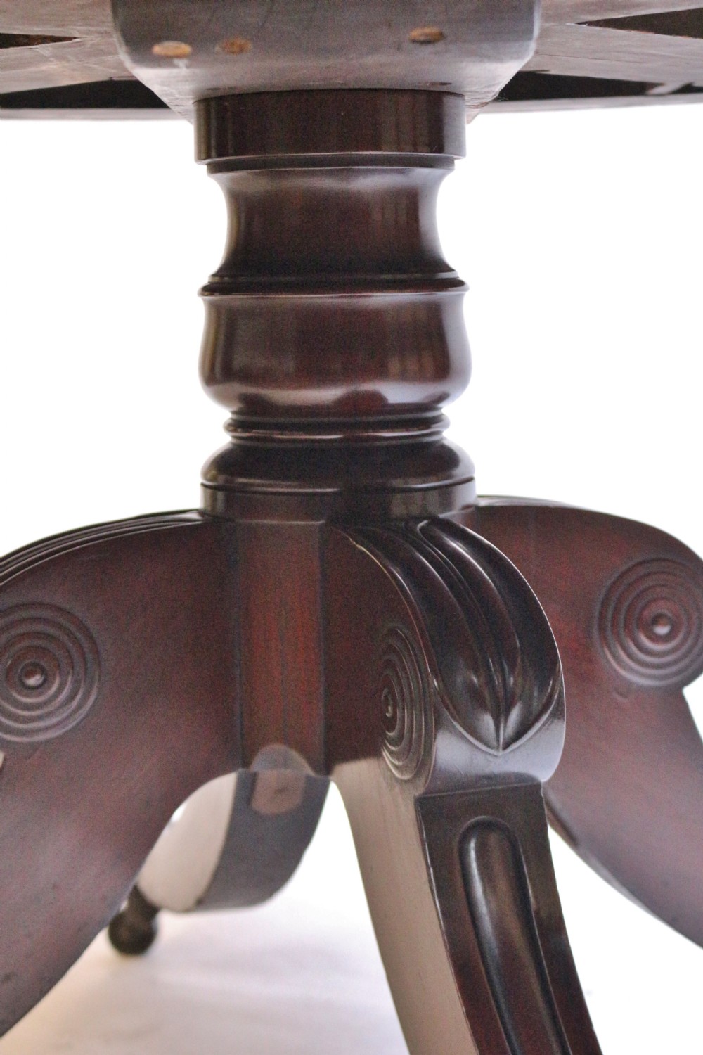 George 111 Pedestal Mahogany Drum Table  View X