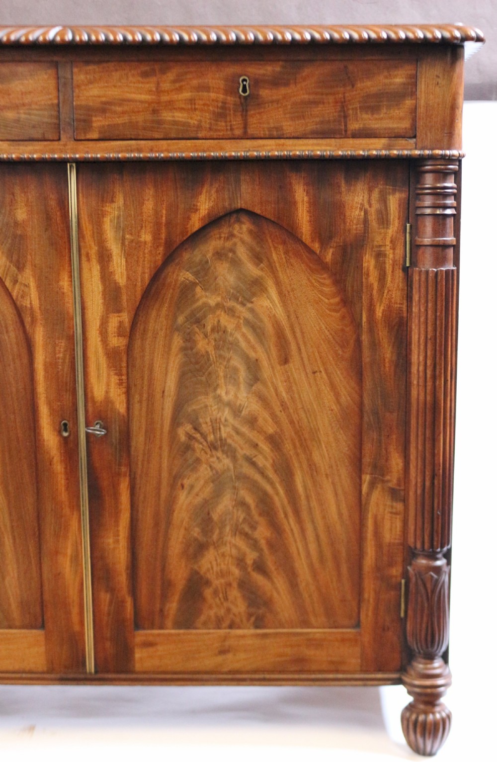 William 1V Mahogany 2 Door Side Cupboard View XI